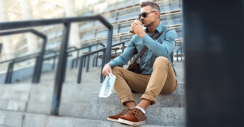 Light Blue Jeans with Brown Sneakers Outfits For Men (35 ideas & outfits)