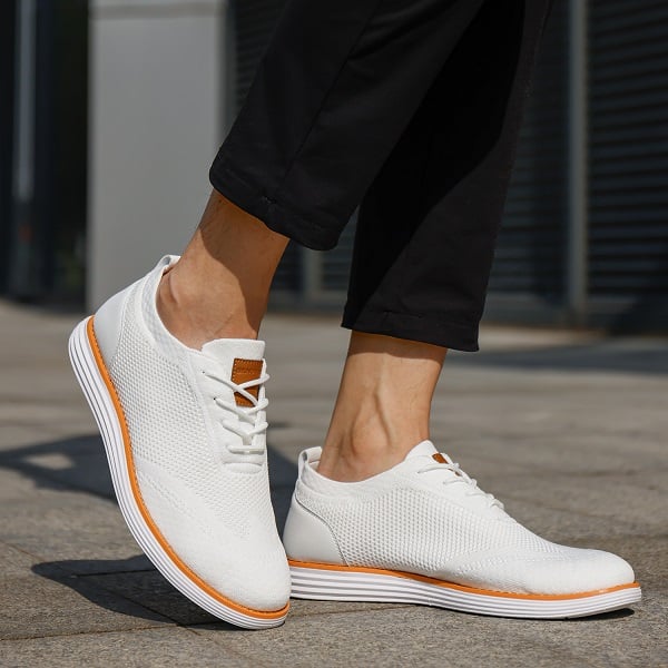 Ezok Men White Sneaker Casual Shoes – Ezok Shoes