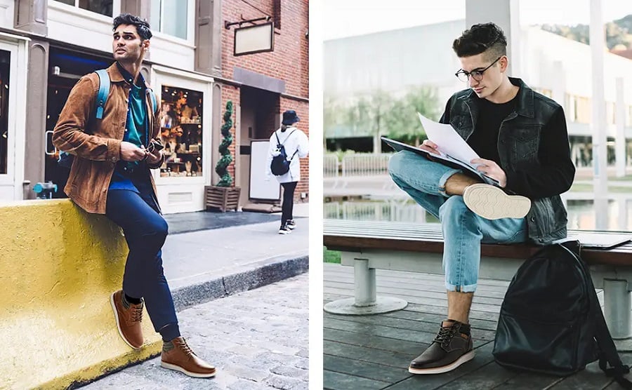 How to wear chukka boots with jeans for men-Bruno Marc
