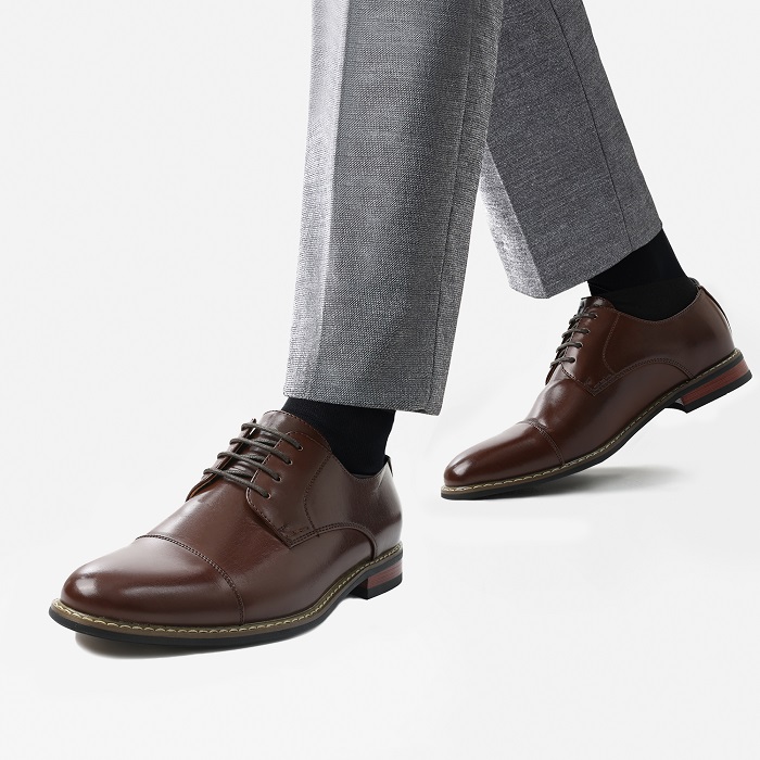 How to Style Brown Shoes with Grey Dress Pants for Men