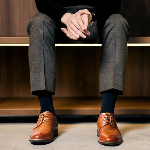 How to Style Brown Shoes with Grey Dress Pants for Men
