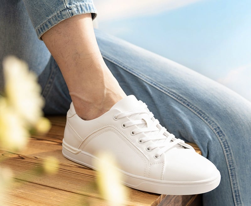 Men's White Sneakers | Bared Footwear