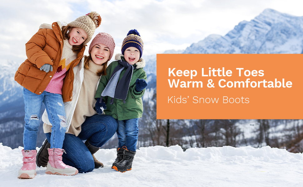 Kids Waterproof Snow Boots Insulated Boots Bruno Marc