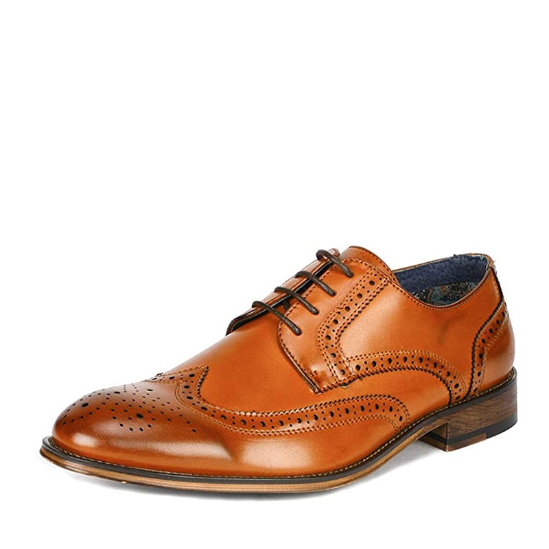 Men's Wingtip Dress Shoes | Leather Oxfords-Bruno Marc