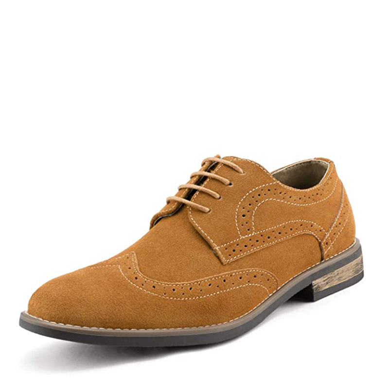 Suede shop wingtip shoes