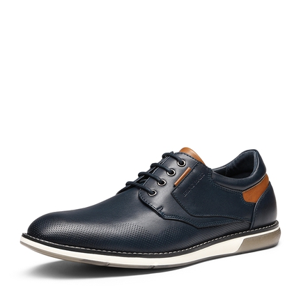 Navy leather sale dress shoes