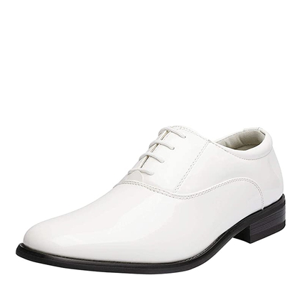 Men s White Tuxedo Shoes Bruno Marc