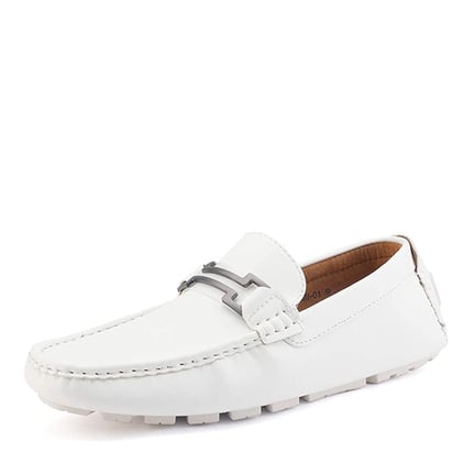 Men's White Loafers: The Way Sharp-Bruno Marc