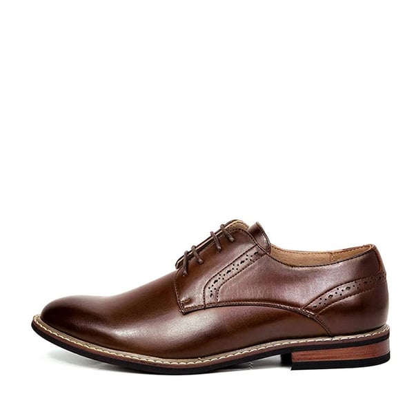 Men's Classic Plain-Toe Leather Oxford Shoes-Bruno Marc