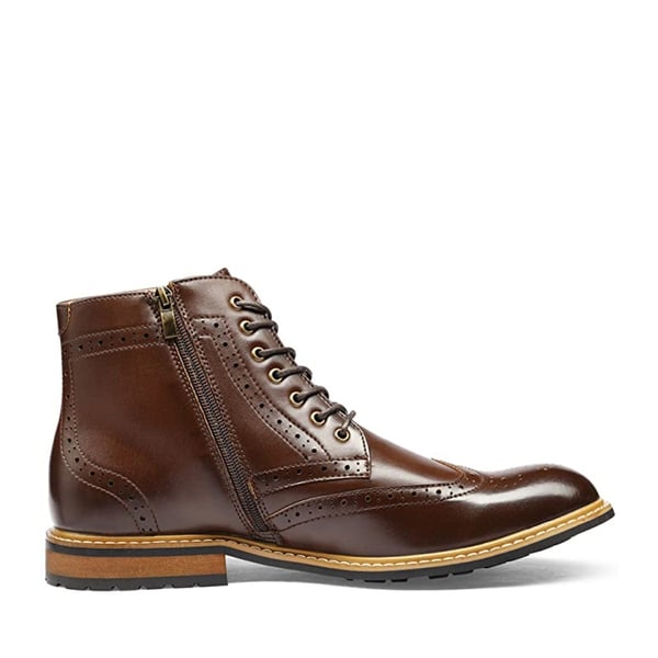 Men's Leather Wingtip Boots | Classic Wingtip Boots-Bruno Marc