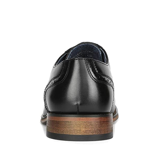 Men's Wide Wingtip Leather Dress Shoes-Bruno Marc