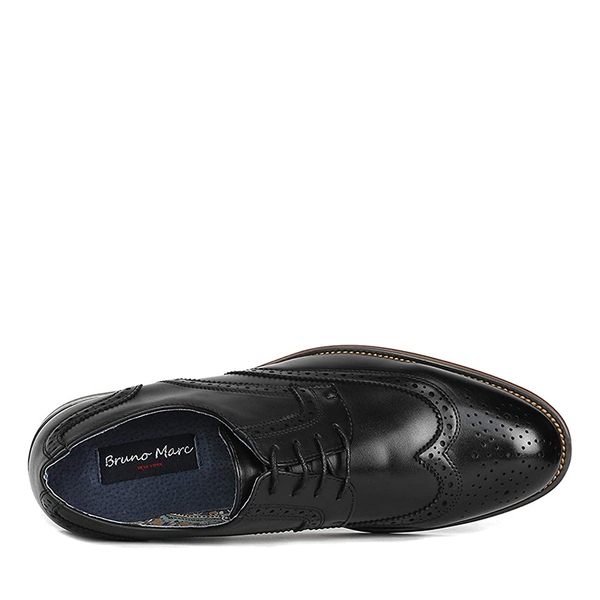 Men's Wide Wingtip Leather Dress ShoesBruno Marc