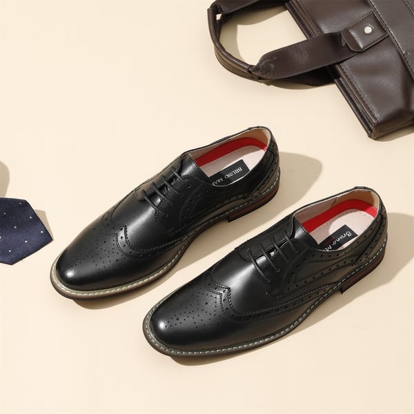 Men's Oxford Wingtip Dress Shoes-Bruno Marc