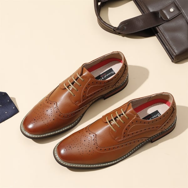 Men's Wingtip Dress Shoes | Classic Oxford Shoes-Bruno Marc