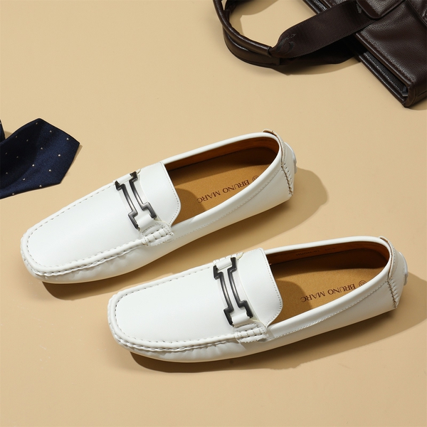 Men s Moccasin Loafers Leather Penny Loafers Bruno Marc