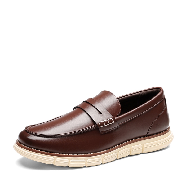 Men's Penny Leather Loafers-Bruno Marc