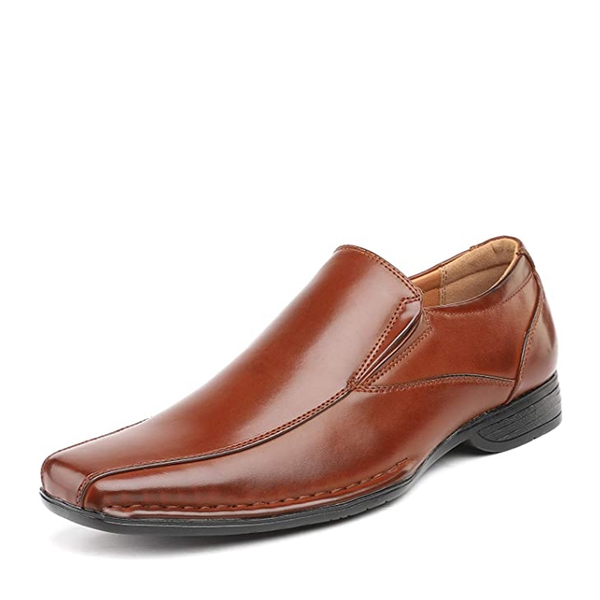 Men's SquareToe Leather Dress LoafersBruno Marc