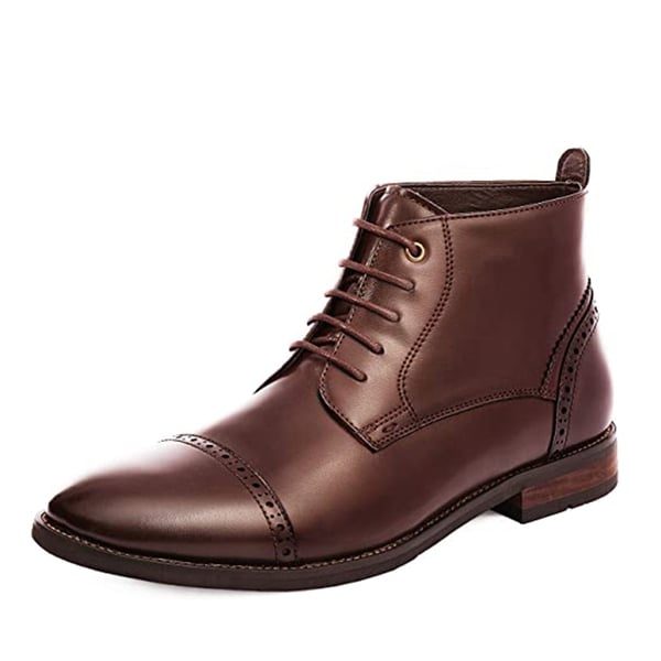 Men's Oxford Ankle Boots | Cap Toe Oxfords-Bruno Marc